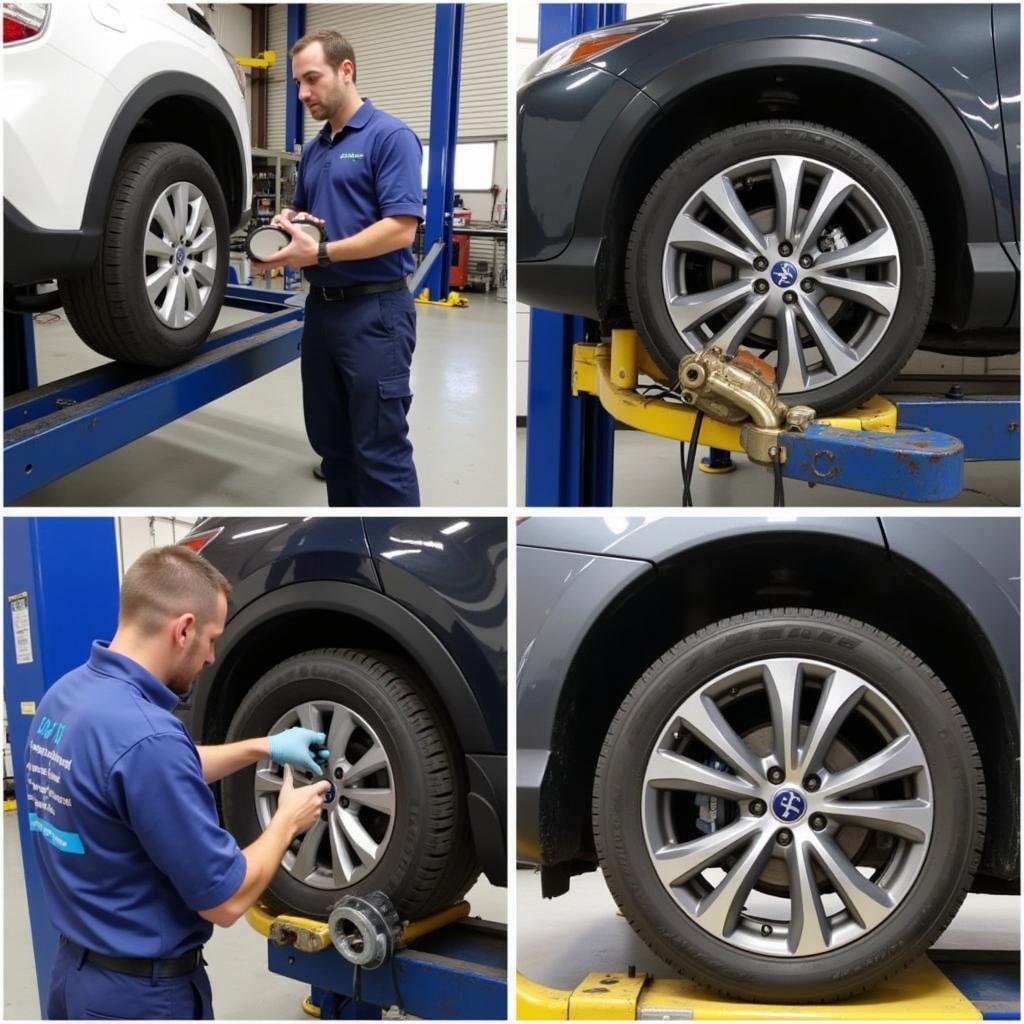 Routine car maintenance being performed in Blackburn