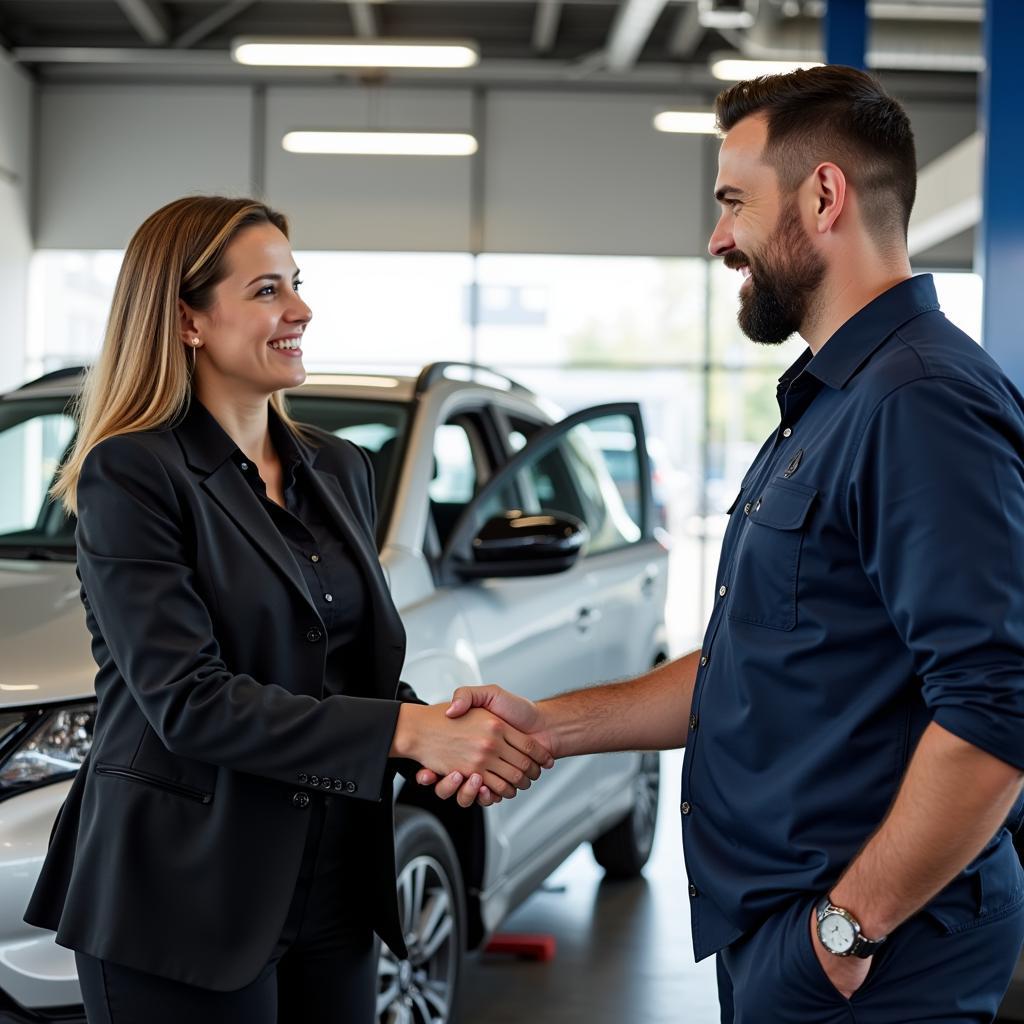 Happy Customer at a Blackrock Car Service