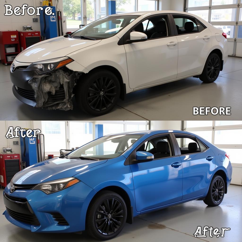 Blyth Service Station Before and After Car Repair