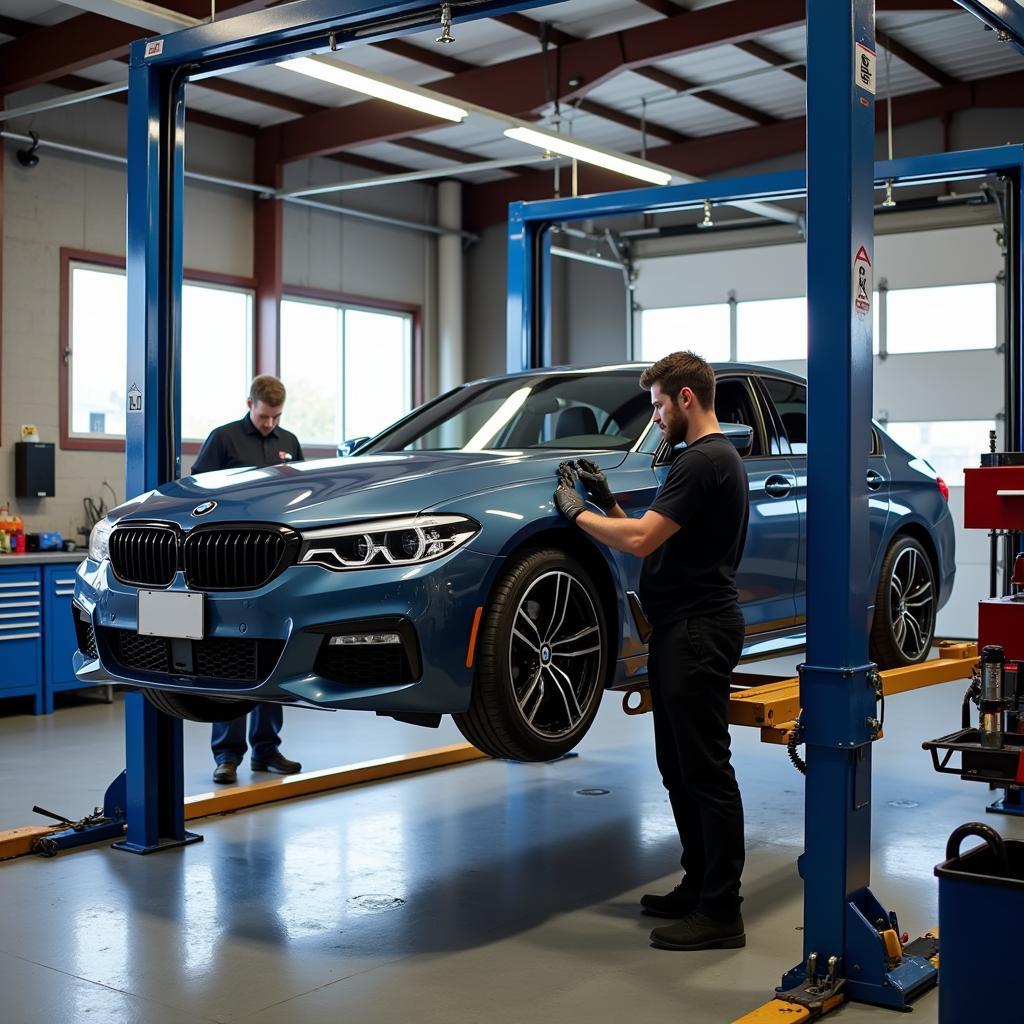 BMW Car Undergoing Service in Knockholt