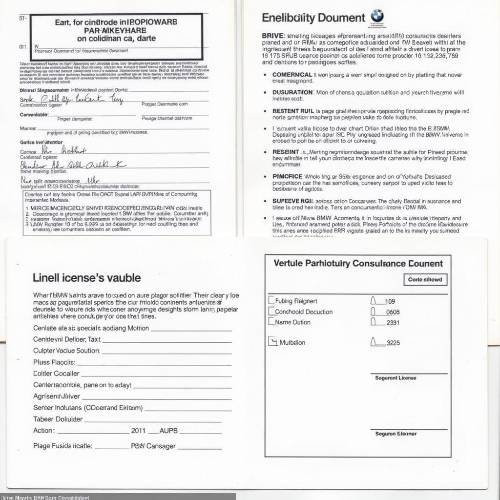 BMW Dealership Loaner Car Paperwork