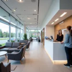 Modern BMW Service Center Reception Area in Knockholt