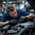 Bosch Car Service Braga Technician at Work