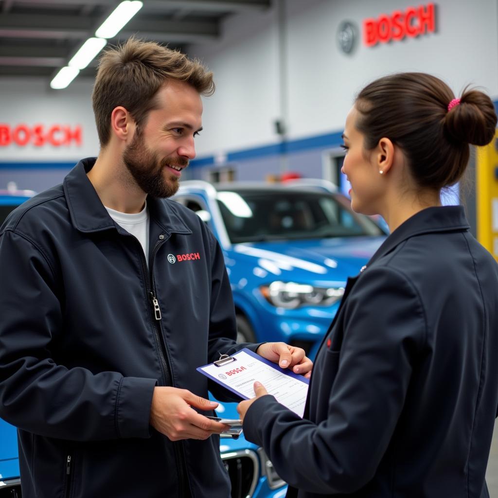 Customer Service at a Bosch Car Service Center in India