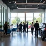 Modern and Welcoming Reception Area of a Bosch Car Service Center in Malaysia