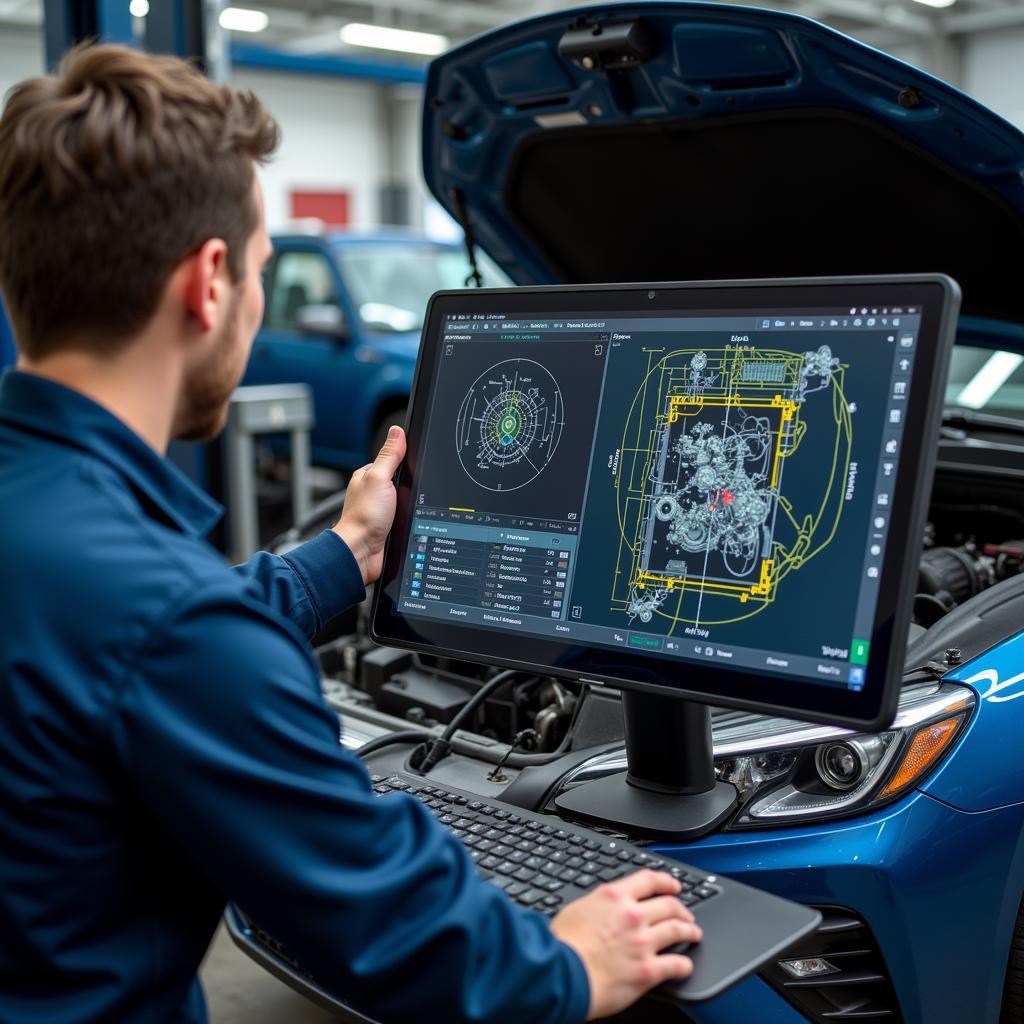 Bosch Diesel Diagnostic Equipment in Use