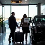 Arriving at Boston Logan Airport with a pre-booked car service.