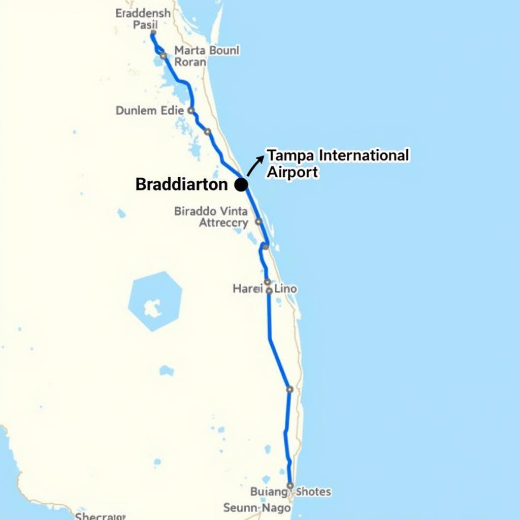 Efficient Route from Bradenton to Tampa Airport