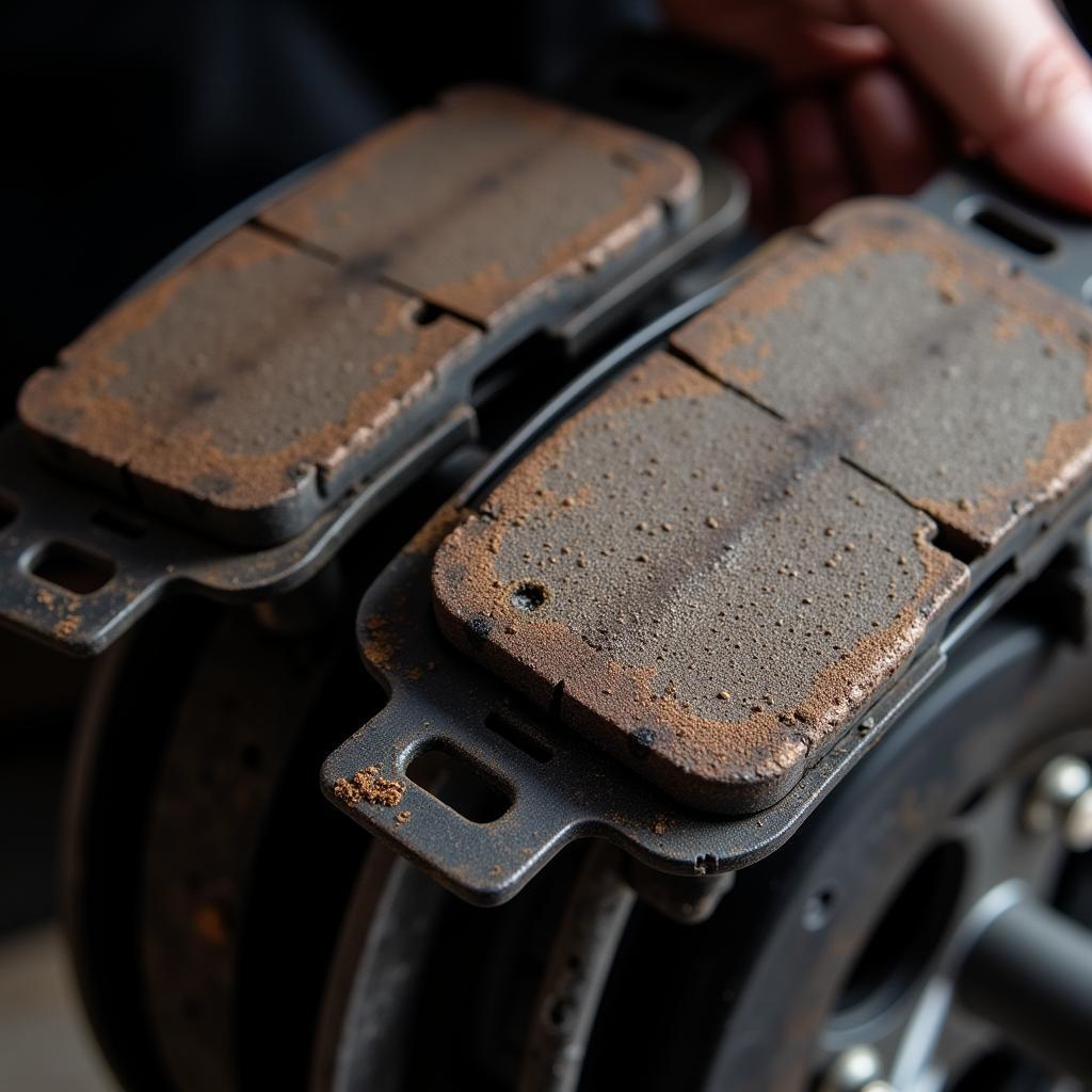 Brake Pad Wear Indicator Showing Need for Replacement