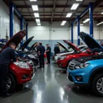 Busy Car Service Workshop in Canberra