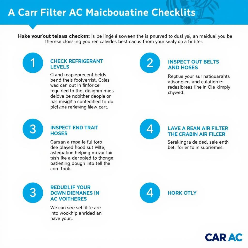 Car AC Maintenance Checklist