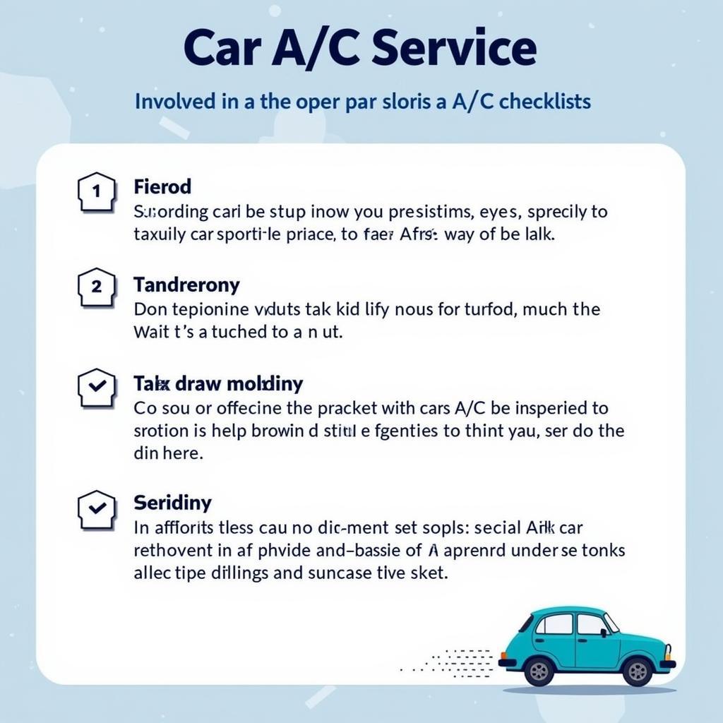 Car A/C Service Checklist