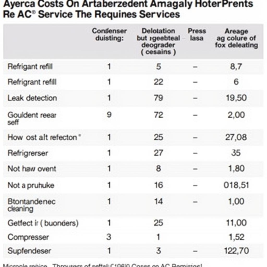 Car AC Service Cost Breakdown