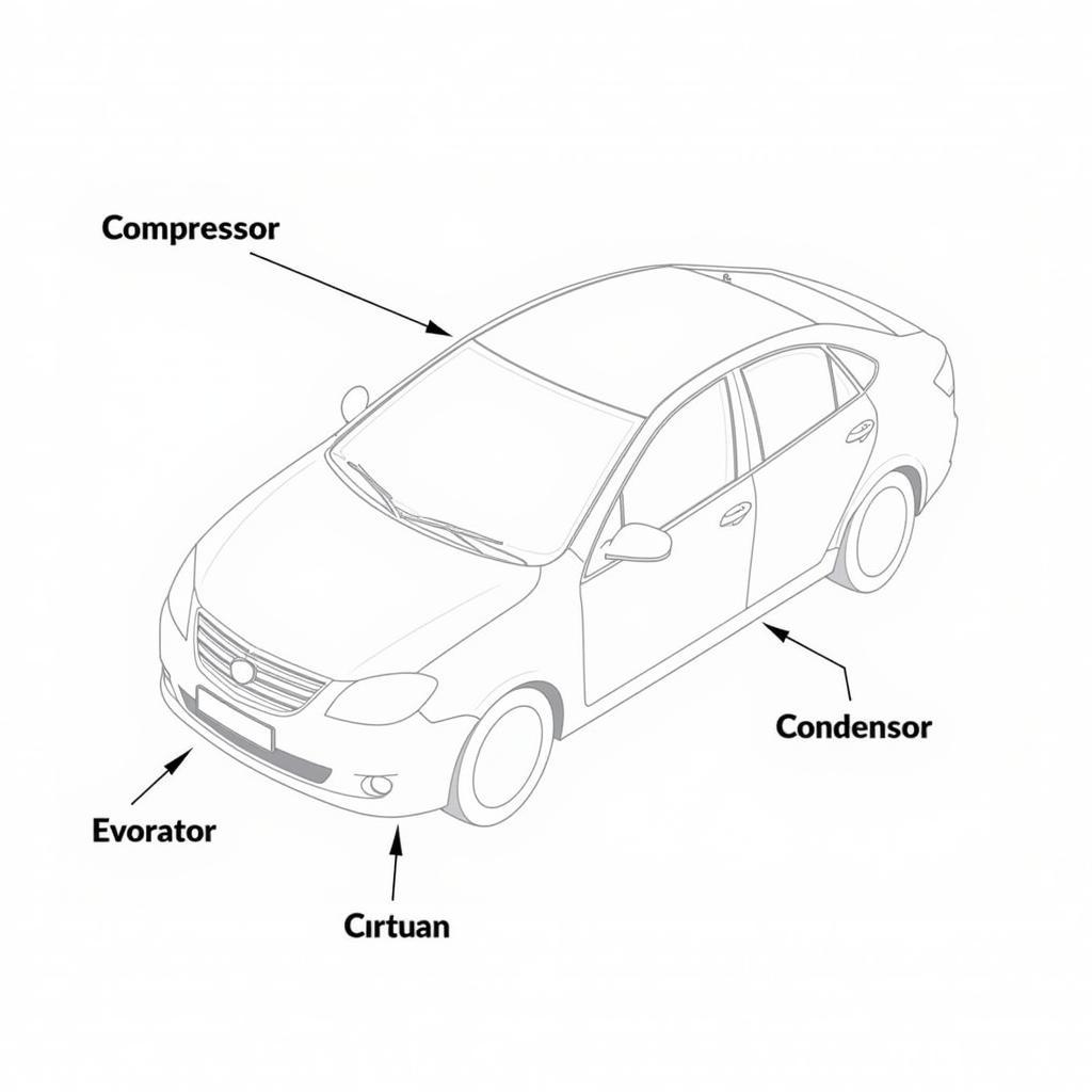 Car A/C System Components Diagram