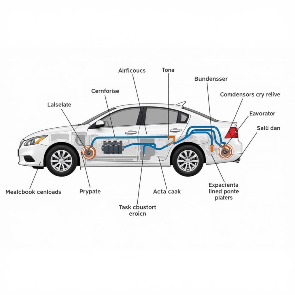 Car AC System Components Diagram