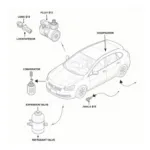 Car AC System Components Diagram