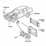 Car AC System Components Diagram