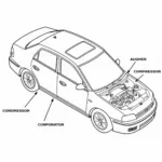 Car AC System Components Diagram