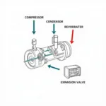 Car AC System Components Diagram