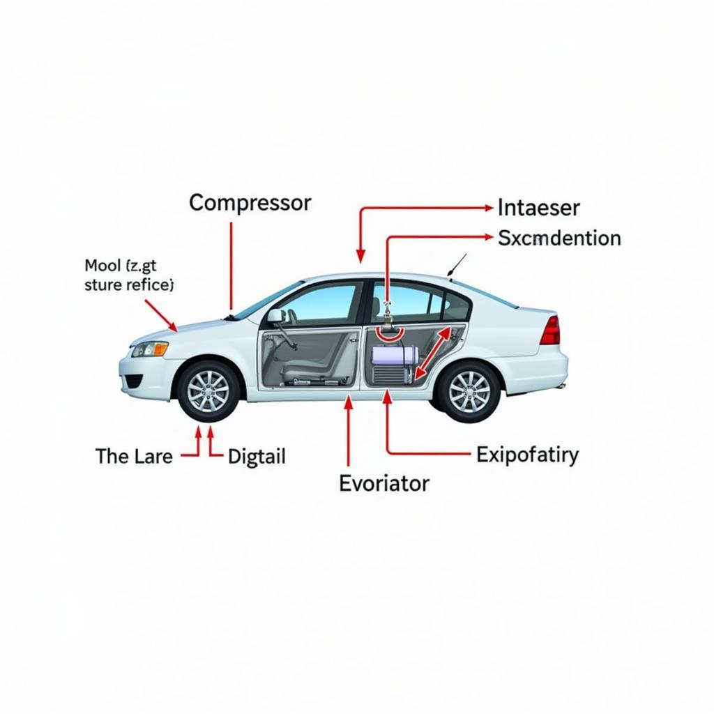 Car AC System Components Diagram