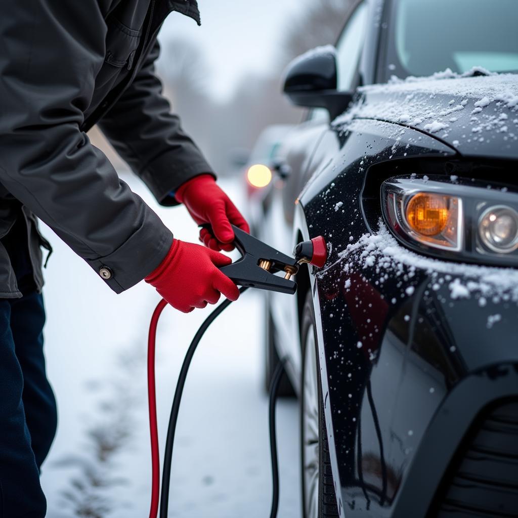 Car Battery Jump Start in Oxford During Cold Weather