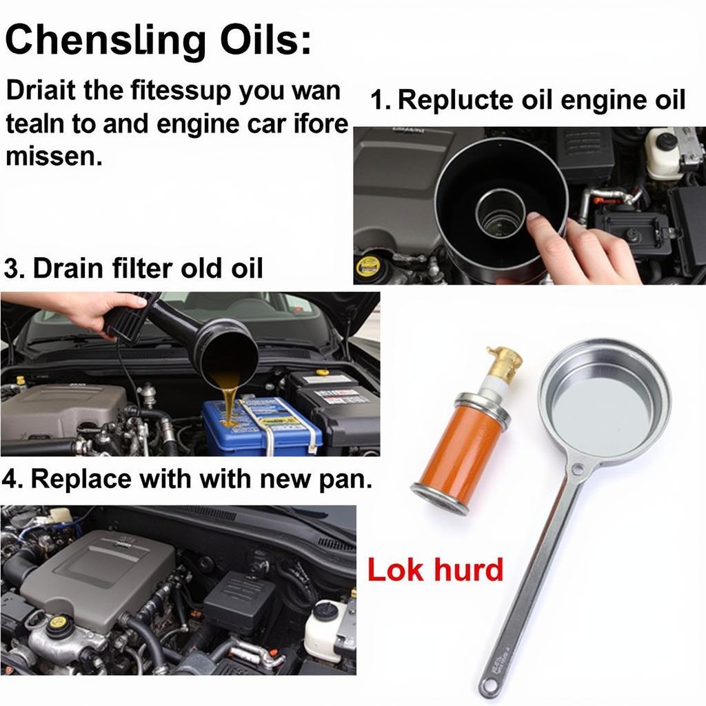 Car engine oil change process