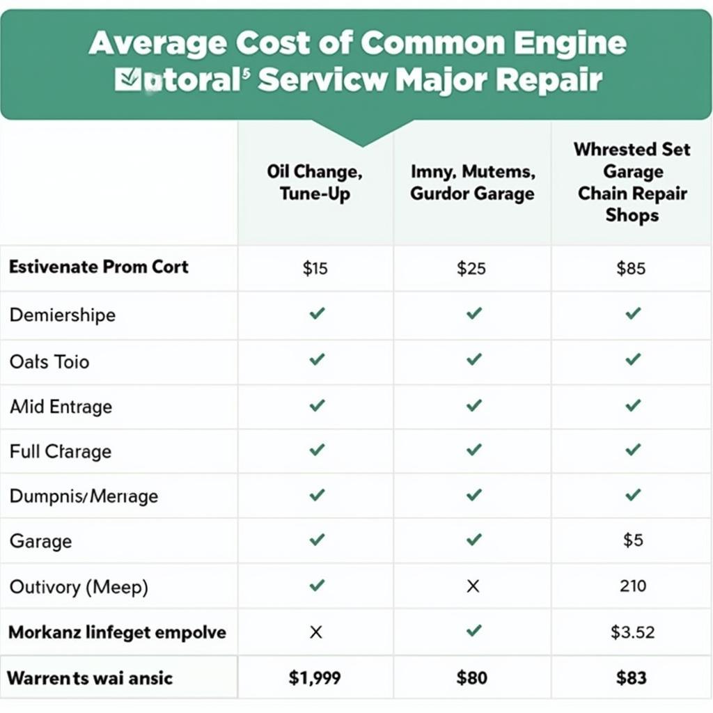 Comparing Car Engine Service Costs Across Different Providers