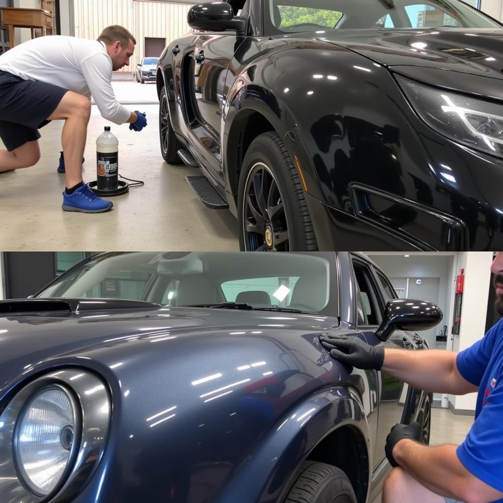 Ceramic Coating Application on a Car on the Sunshine Coast