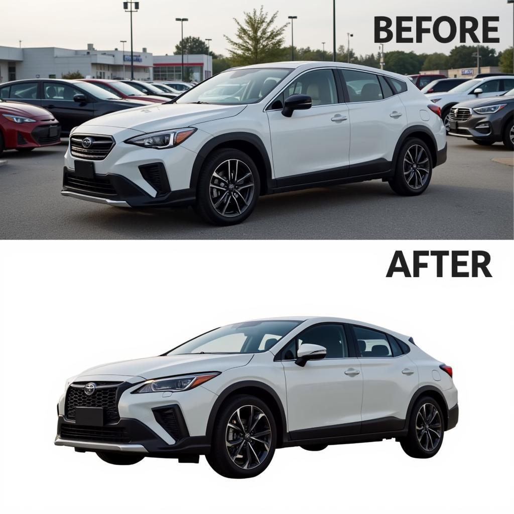 Car Image Clipping Before & After