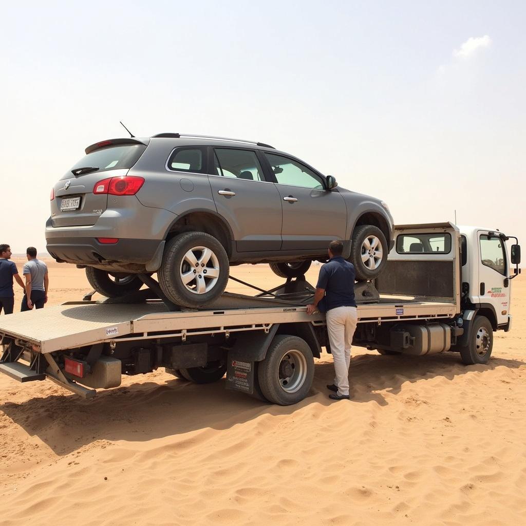 Car Lift Service Dubai - Recovering a Vehicle in a Difficult Location