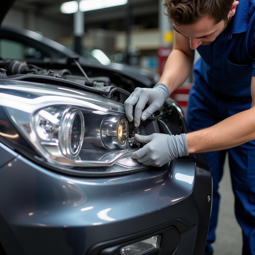 Car Light Replacement Service Technician