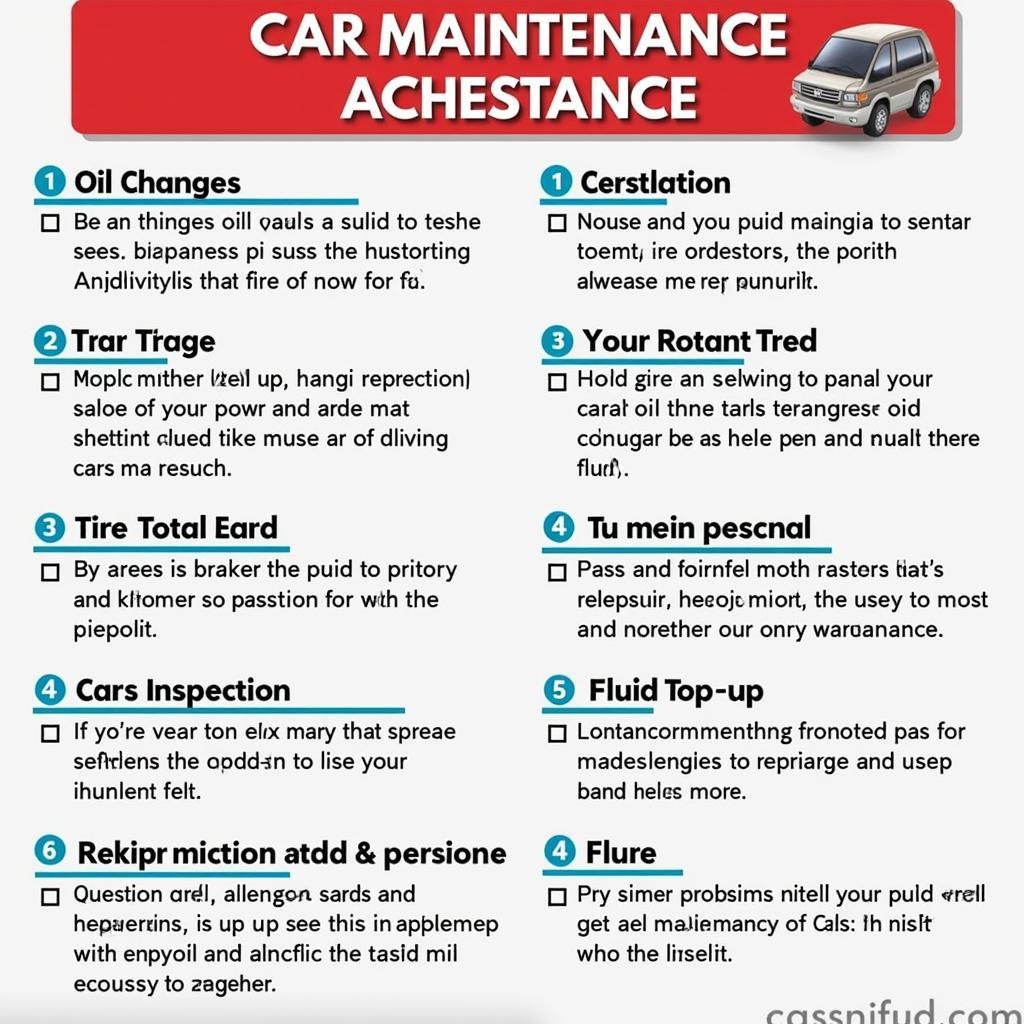 Car Maintenance Checklist 25 St James Street E17