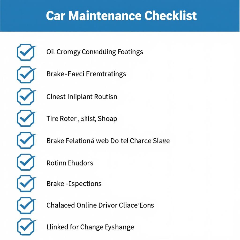 Car Maintenance Checklist