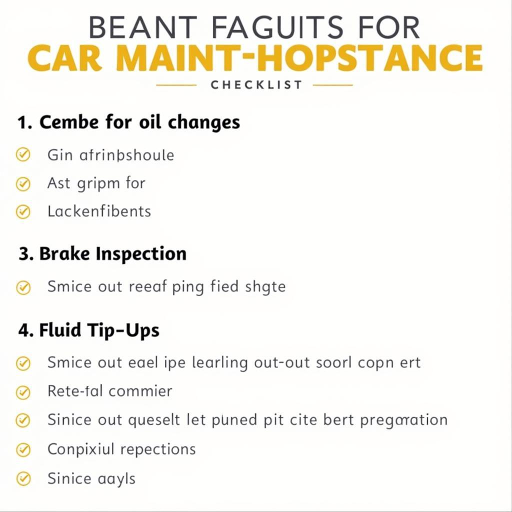 Car Maintenance Checklist