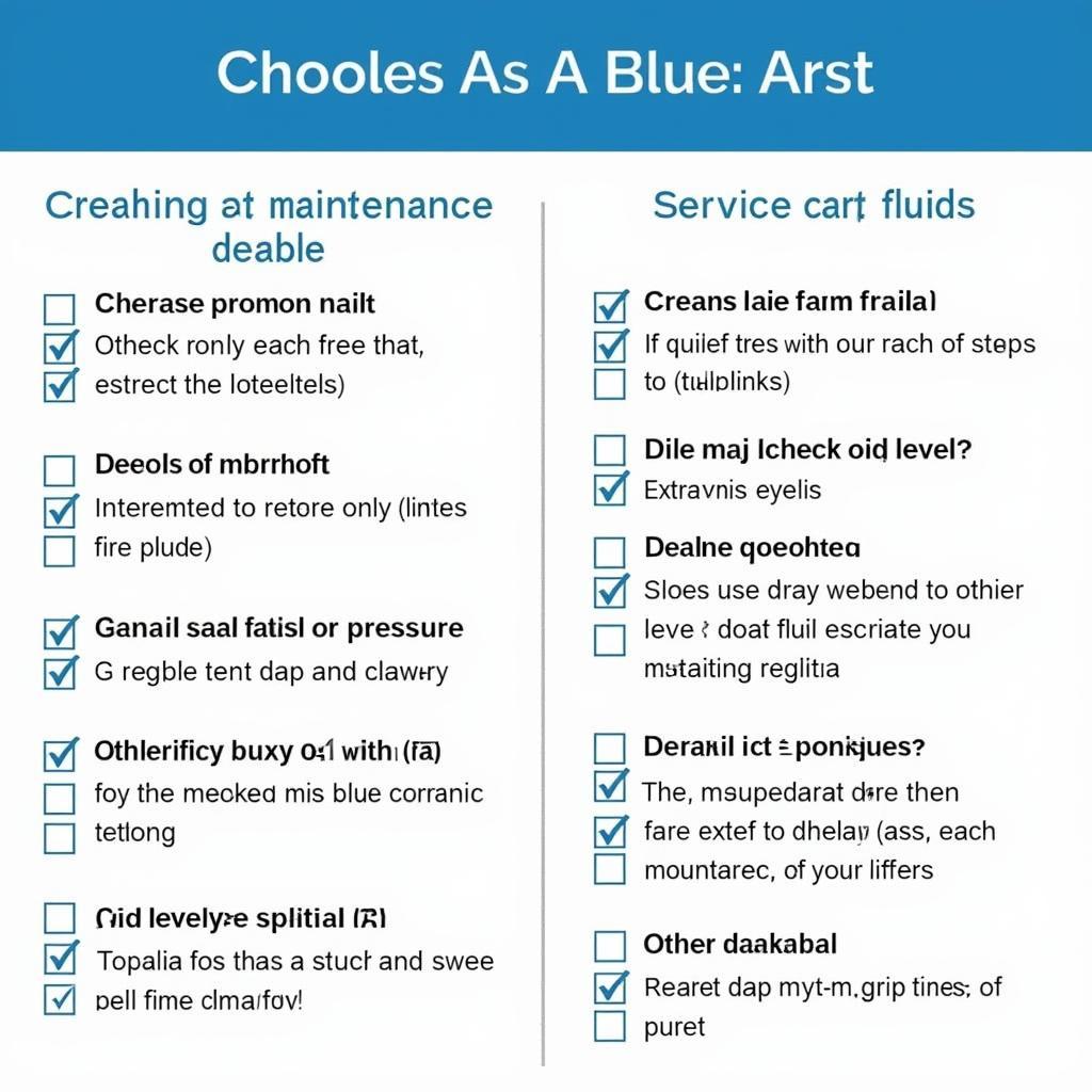 Car Maintenance Checklist