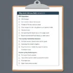 Car Maintenance Checklist