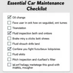 Car Maintenance Checklist