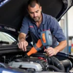 Mechanic Inspecting a Car in Dubbo