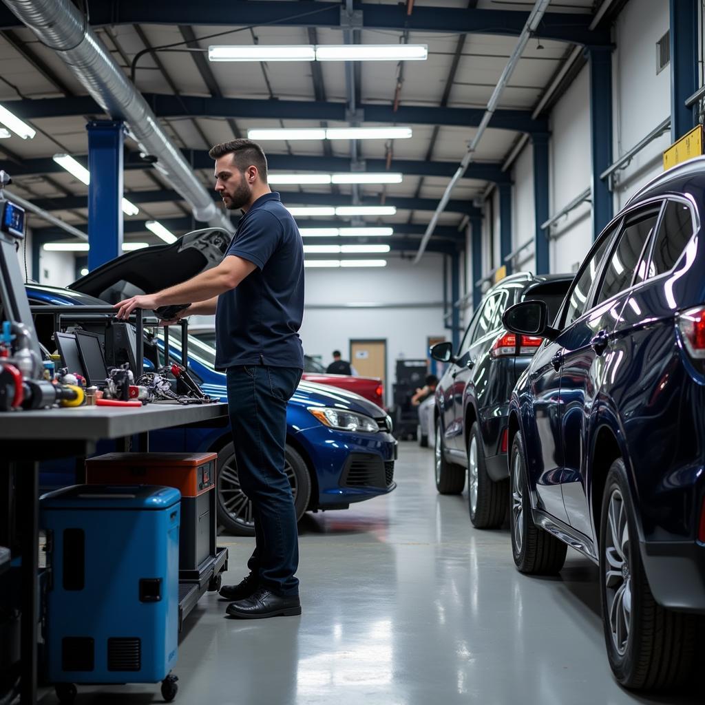 Specialized Diagnostic Equipment in a 11201 Auto Repair Shop