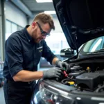 Car Service Ashford Technician Working