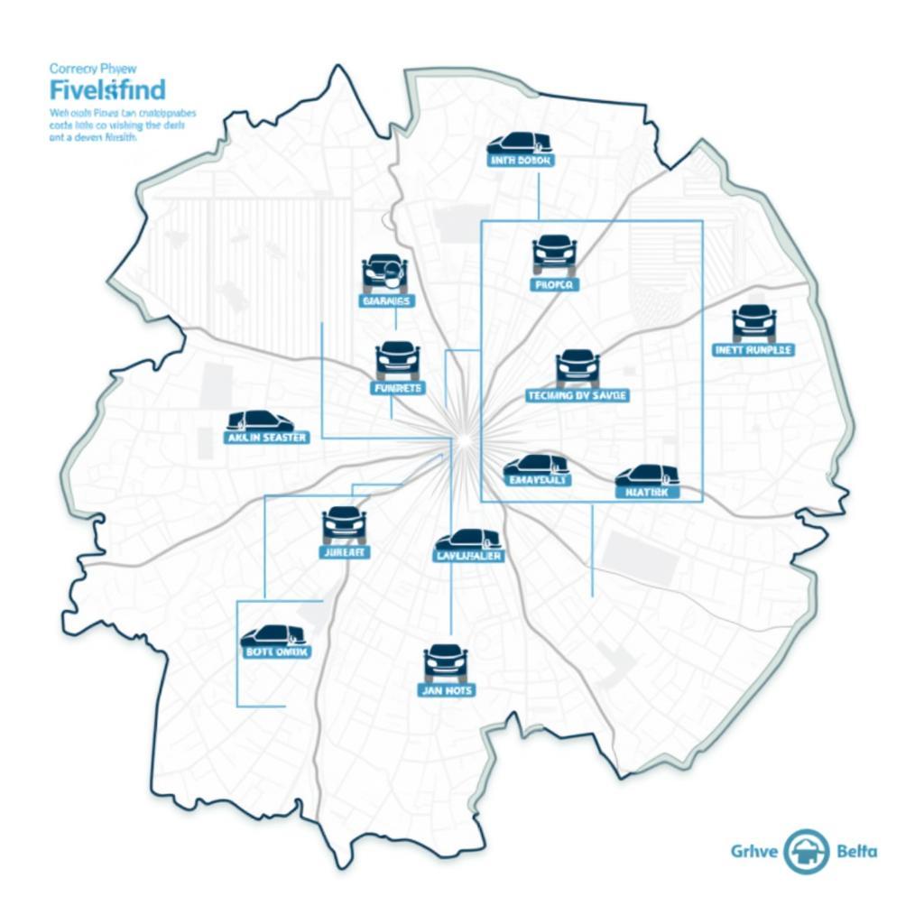 Map of Car Service Locations in Belfast