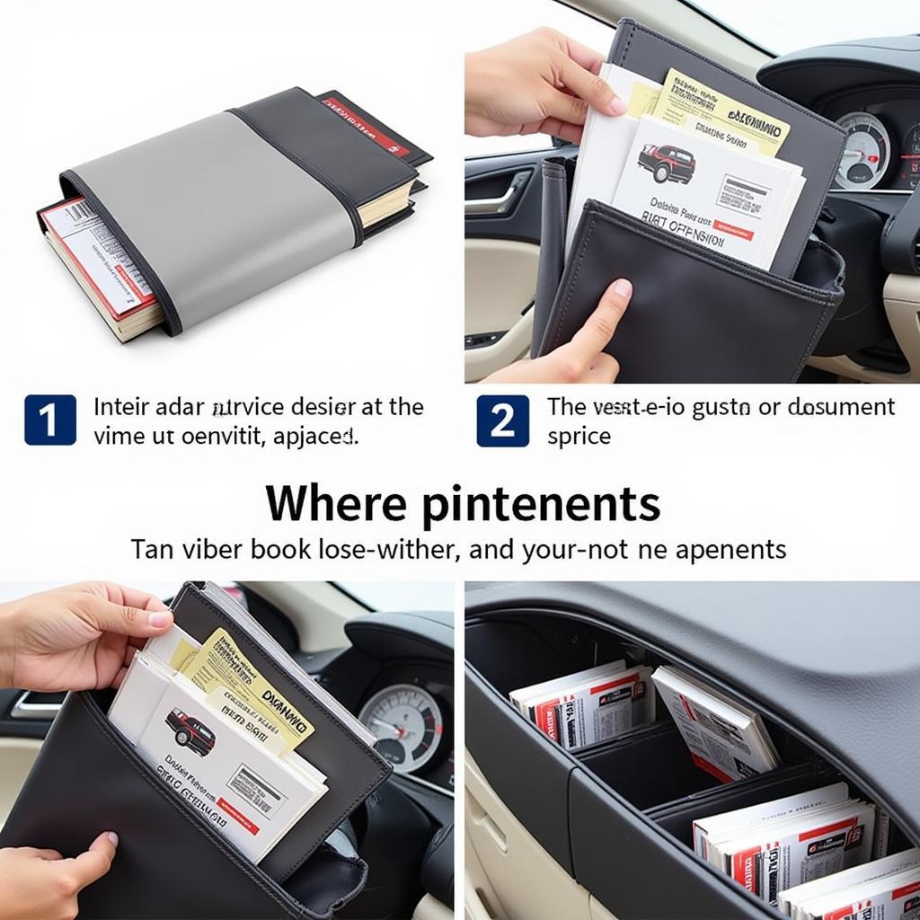 Car Service Book Sleeve in Use