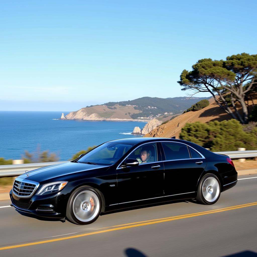 Car service navigating the scenic roads of Carmel-by-the-Sea