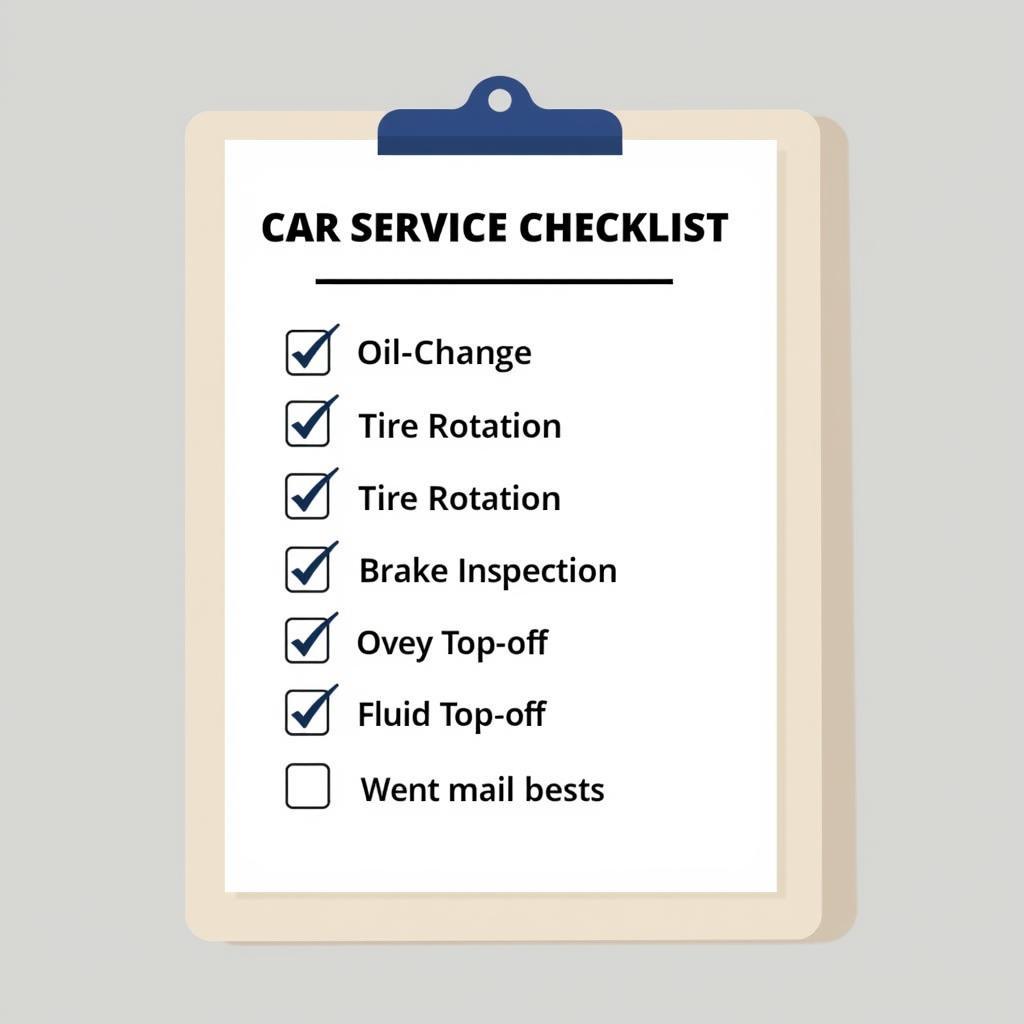 Car Service Checklist