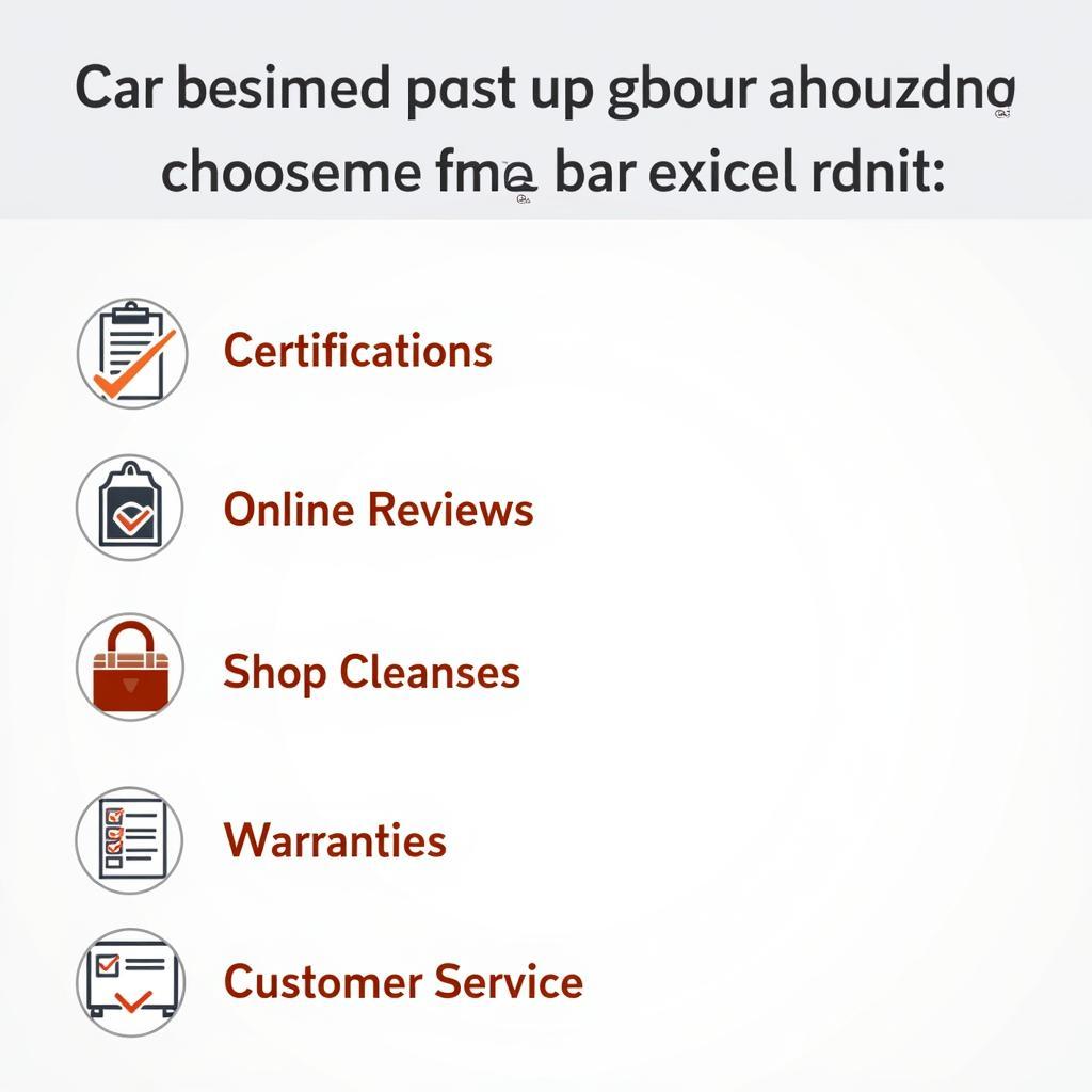 Essential Checklist for Choosing a Car Service