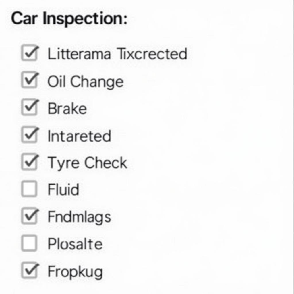 Car Service Checklist in Peterborough