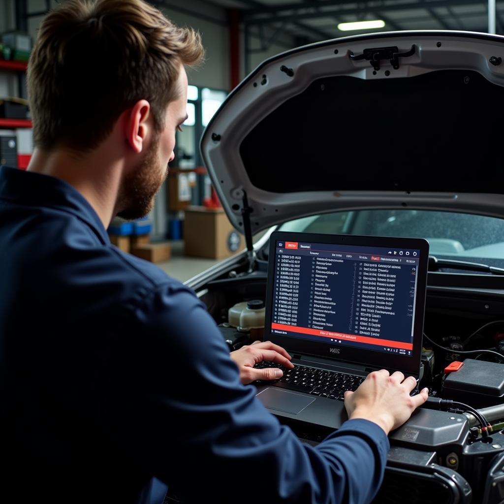 Engine diagnostic at a Clare car service