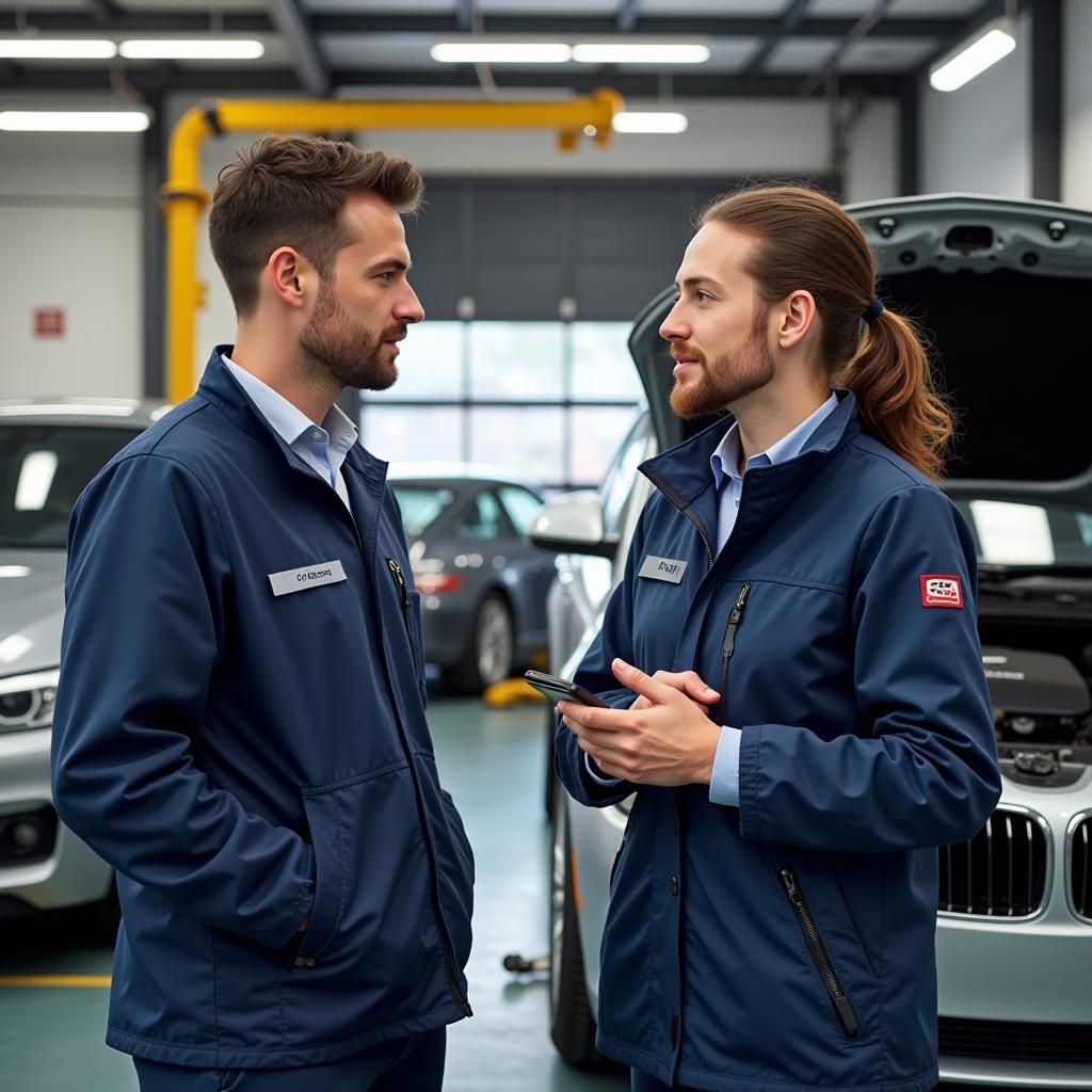 Consulting with a Car Service Technician in Bristol and Bath