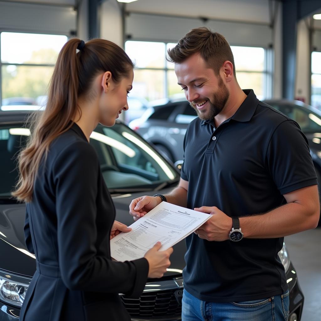 Customer Consultation at Cowbridge Car Service