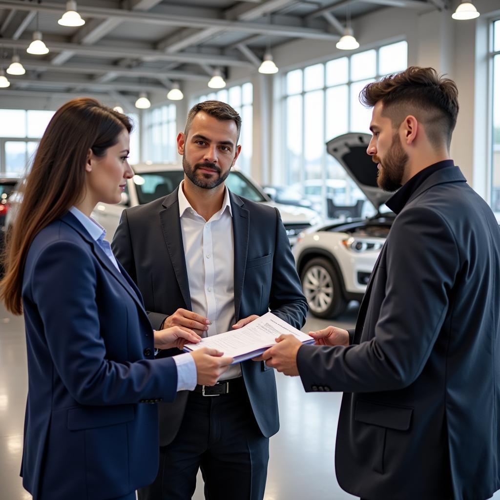 Customer Consultation at a Car Service Center in Dapto